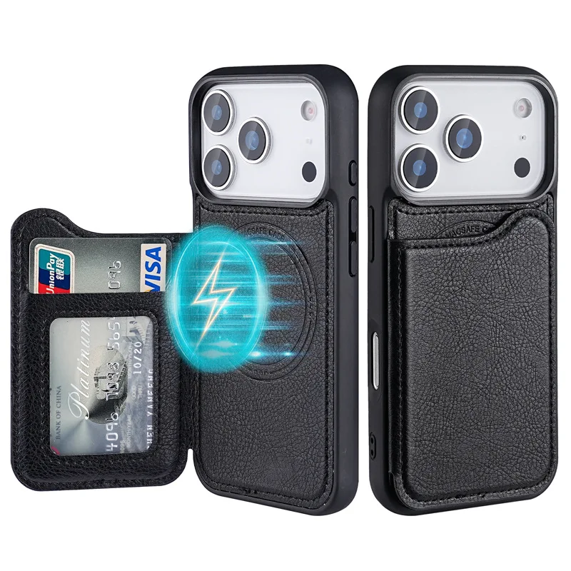 Phone Wallet Combo - ل Magsafe المغناطيسي محفظة جلدية فليب