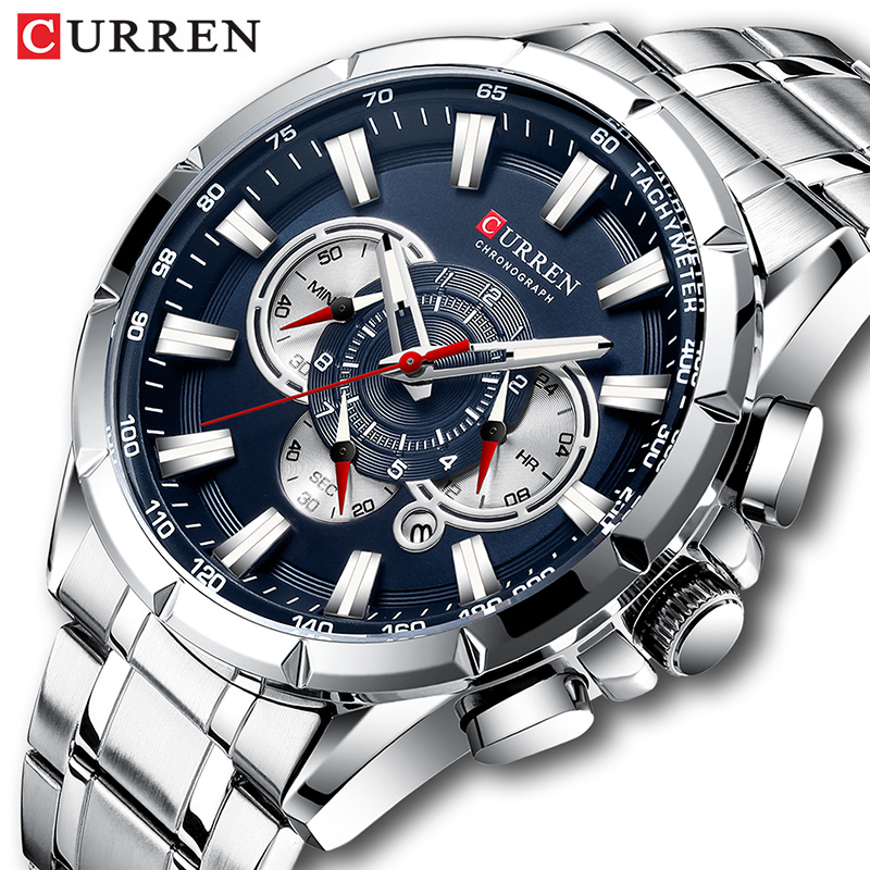 Men'S Accessories Luxury Brands - CURREN ساعة معصم الرجال مقاوم للماء