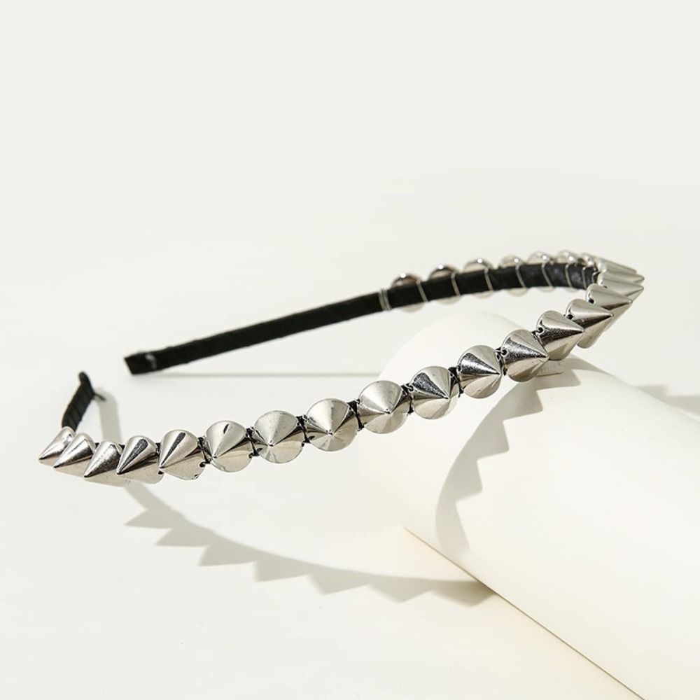Men Accessories In Silver - إكسسوارات تنكرية، عصابة رأس فضية مرصعة