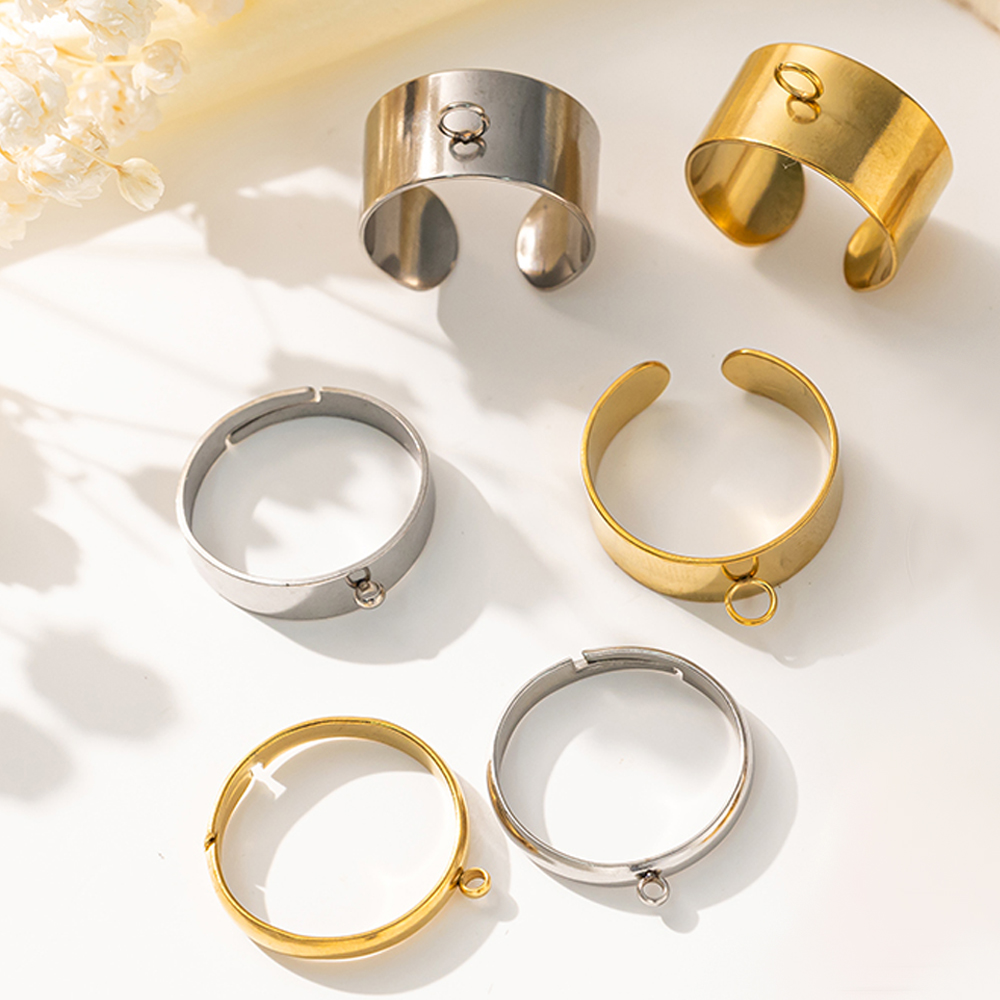 Men Accessories Ring - 5 قطعة/الوحدة الفولاذ المقاوم للصدأ الذهب