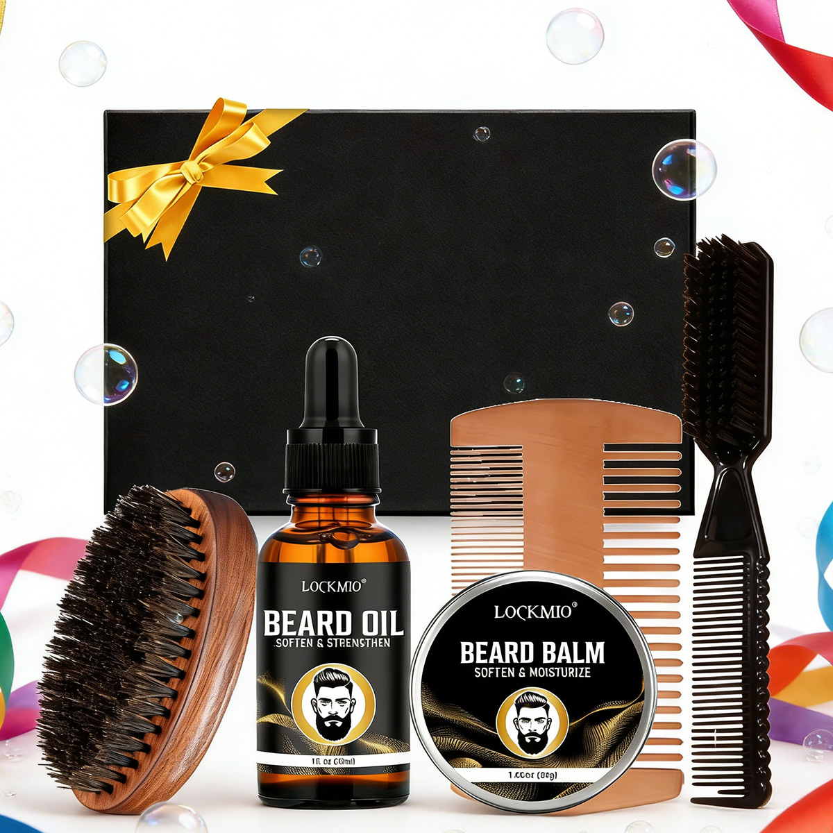 Men Accessories Combo - منتج لوك ميو للعناية باللحية للرجال،