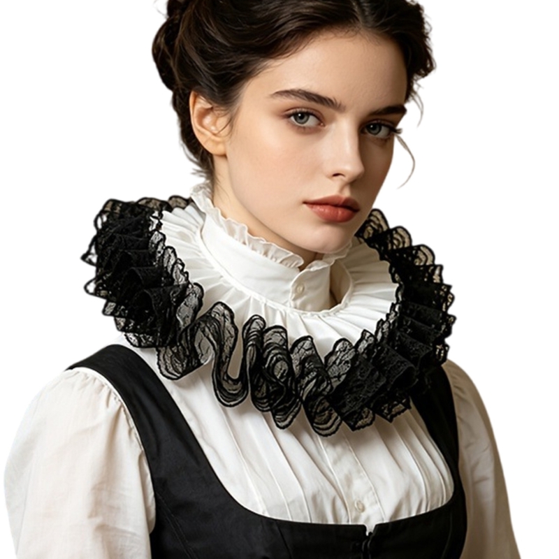 طوق مزخرف بياقة رقبة مكشكشة لت - مراجعة Men'S Victorian Accessories وسعره