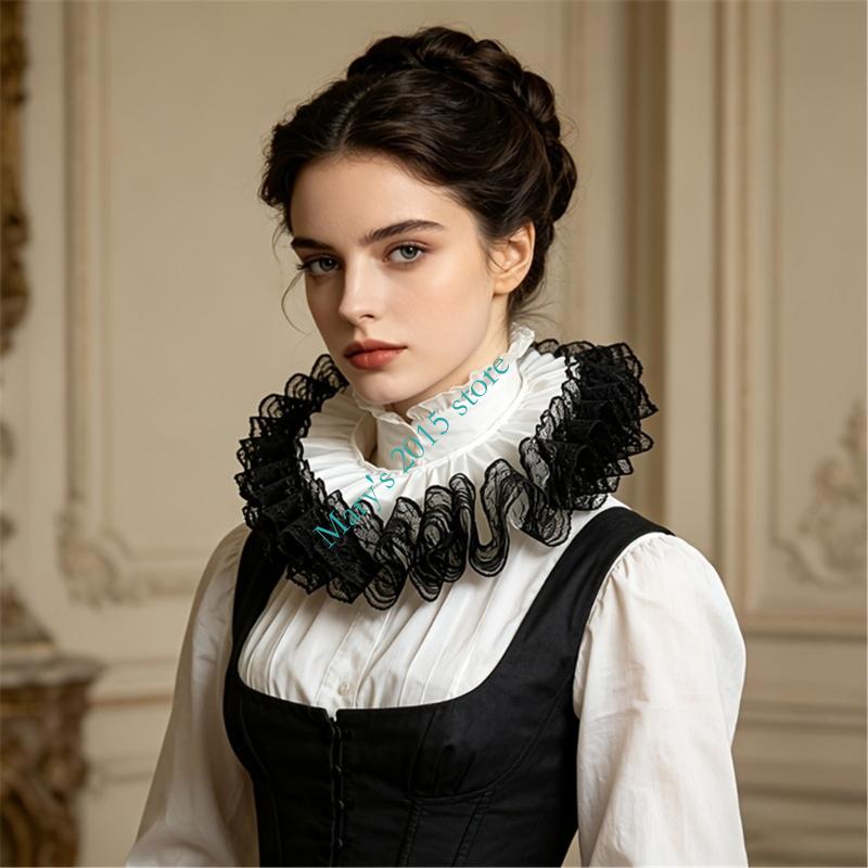 طوق مزخرف بياقة رقبة مكشكشة لت - مراجعة Men'S Victorian Accessories وسعره