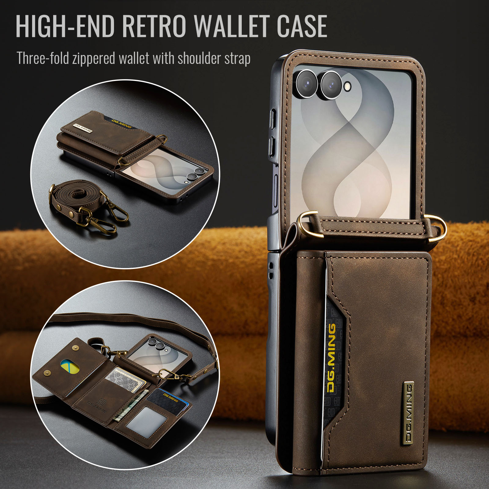حافظة هاتف جلدية مع حزام كتف ل - مراجعة Phone Wallet Combo وسعره