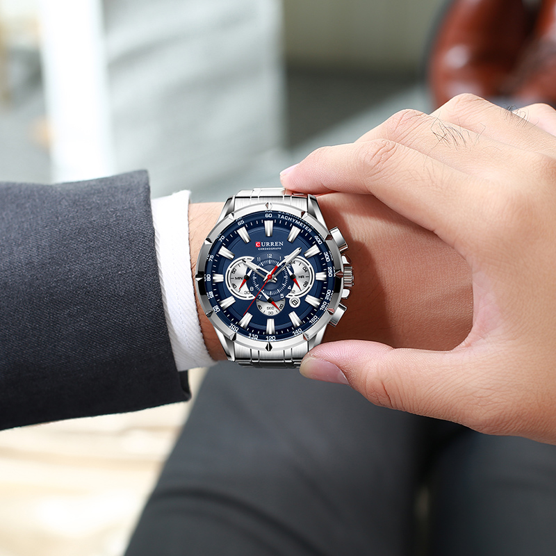 CURREN ساعة معصم الرجال مقاوم  - مراجعة Men'S Accessories Luxury Brands وسعره