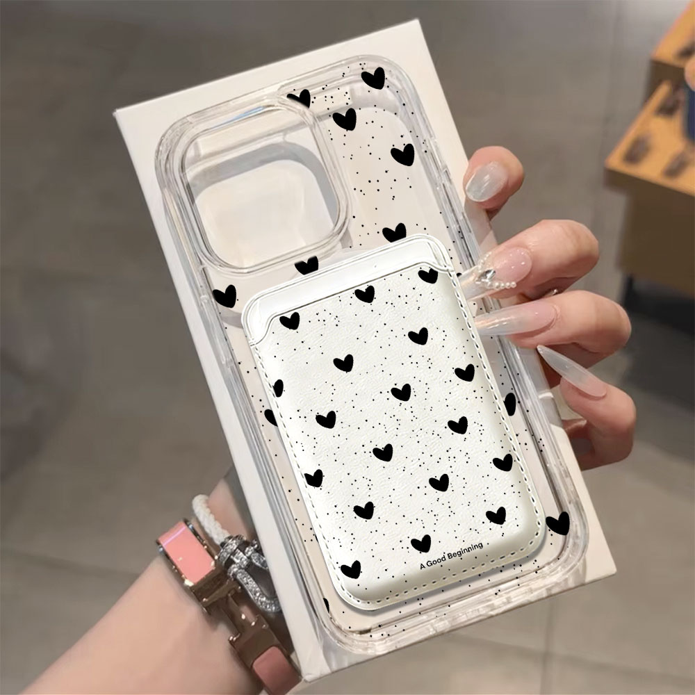 غطاء هاتف بتصميم قلب منقط بالك - مراجعة Phone Wallet Combo وسعره