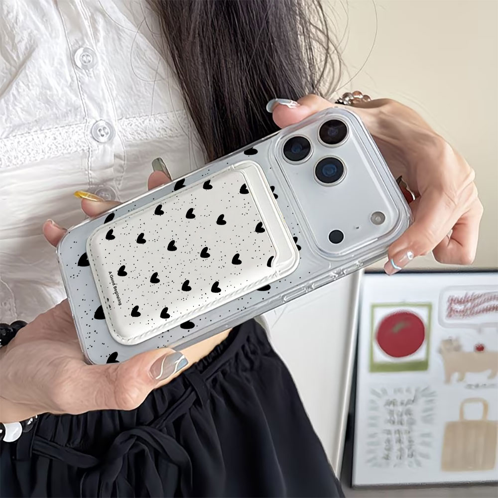 غطاء هاتف بتصميم قلب منقط بالك - مراجعة Phone Wallet Combo وسعره