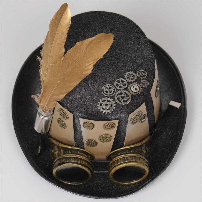 652F Gold Gear Top Hat غطاء رأ - مراجعة Men'S Victorian Accessories وسعره