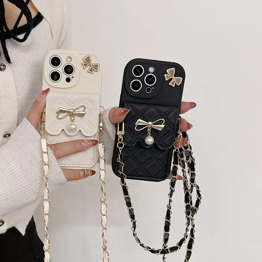 ثلاثية الأبعاد Bowknot Crossbo - مراجعة Phone Wallet Combo وسعره