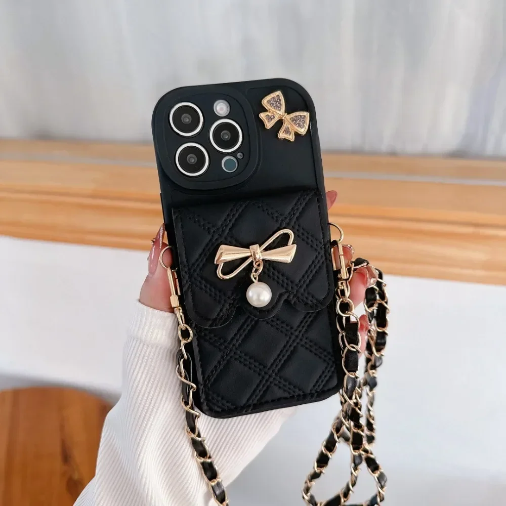 ثلاثية الأبعاد Bowknot Crossbo - مراجعة Phone Wallet Combo وسعره