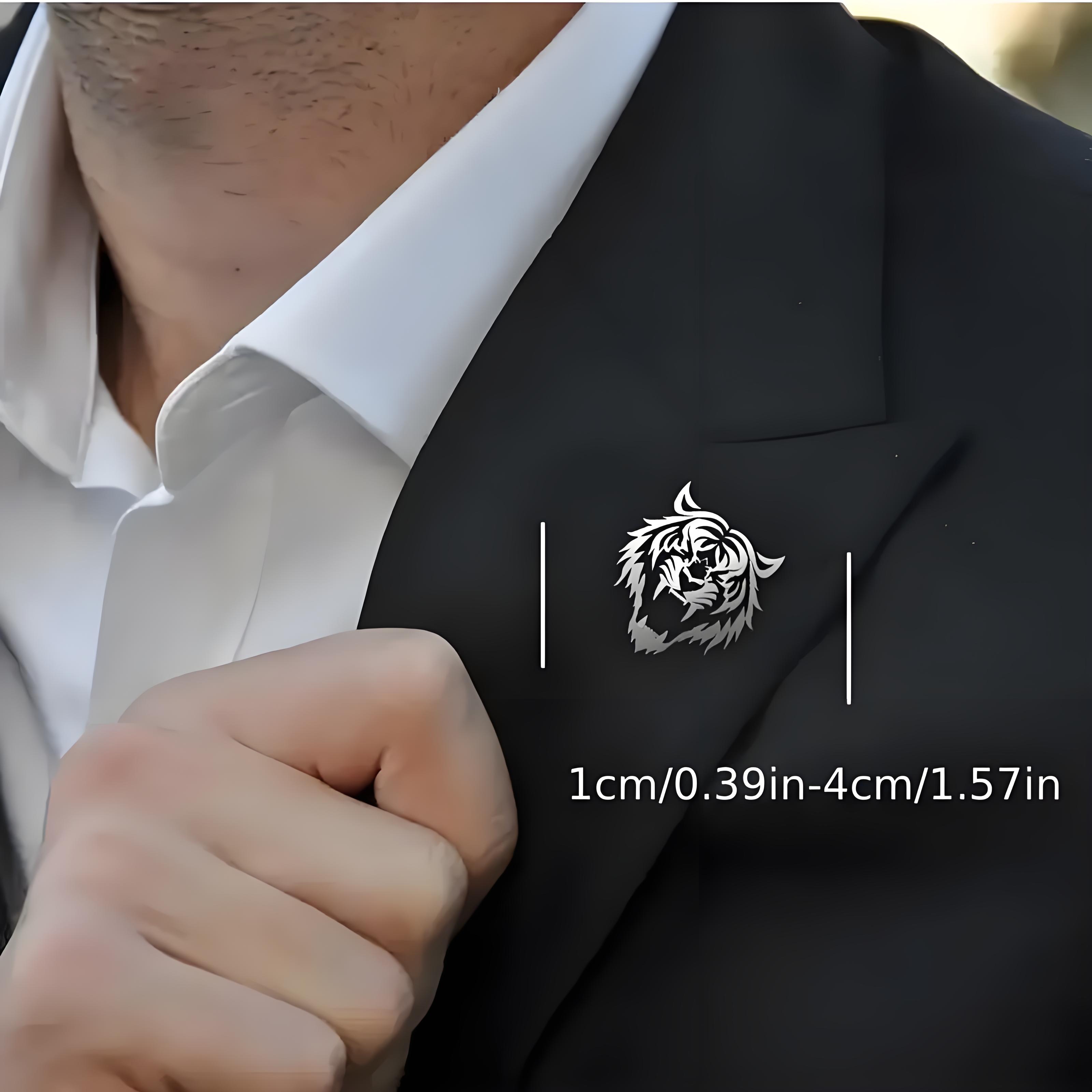 دبوس طية صدر السترة برأس النمر - مراجعة Men Accessories Kit وسعره
