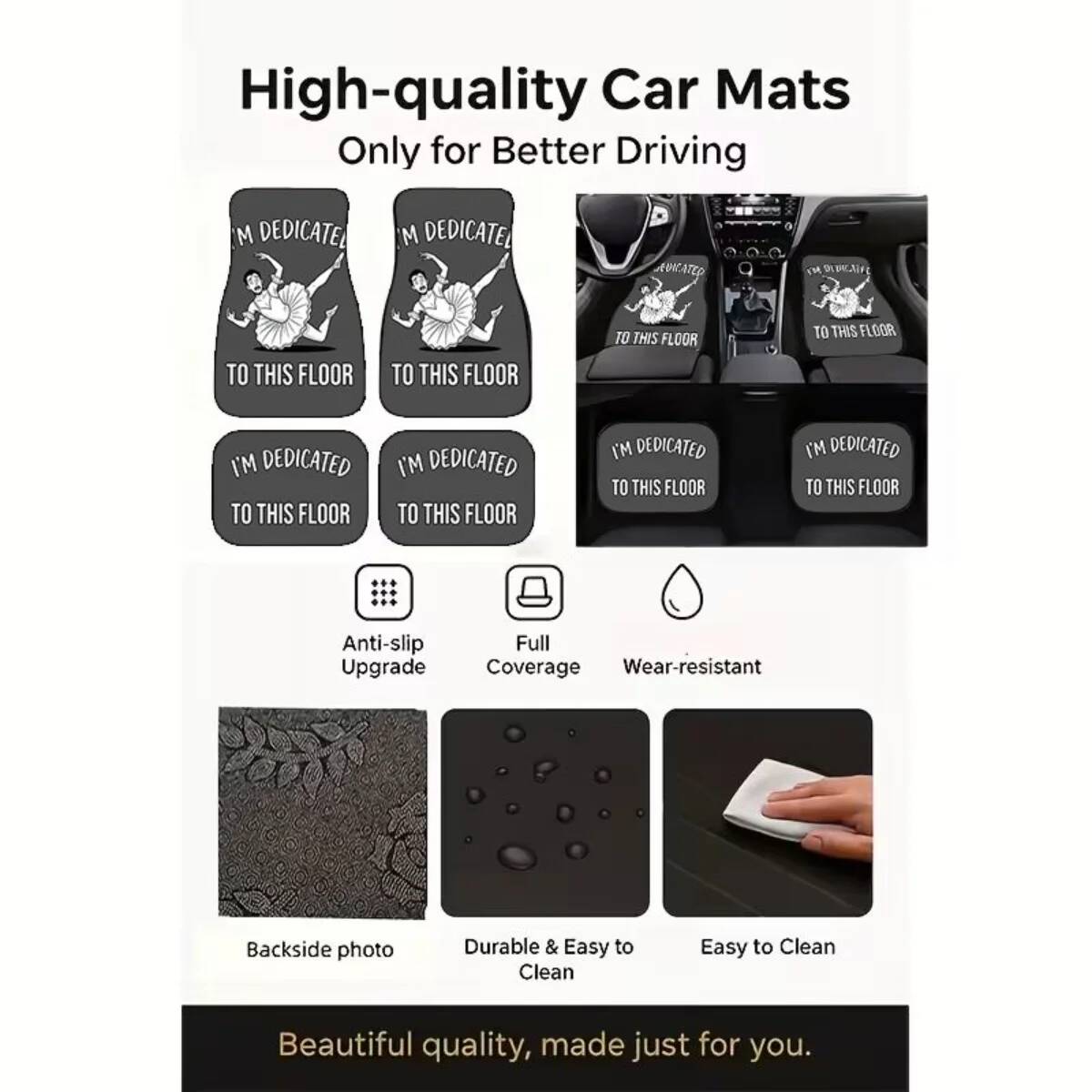 4 قطع من سجاد السيارة المضاد ل - مراجعة Men'S Accessories Vans وسعره
