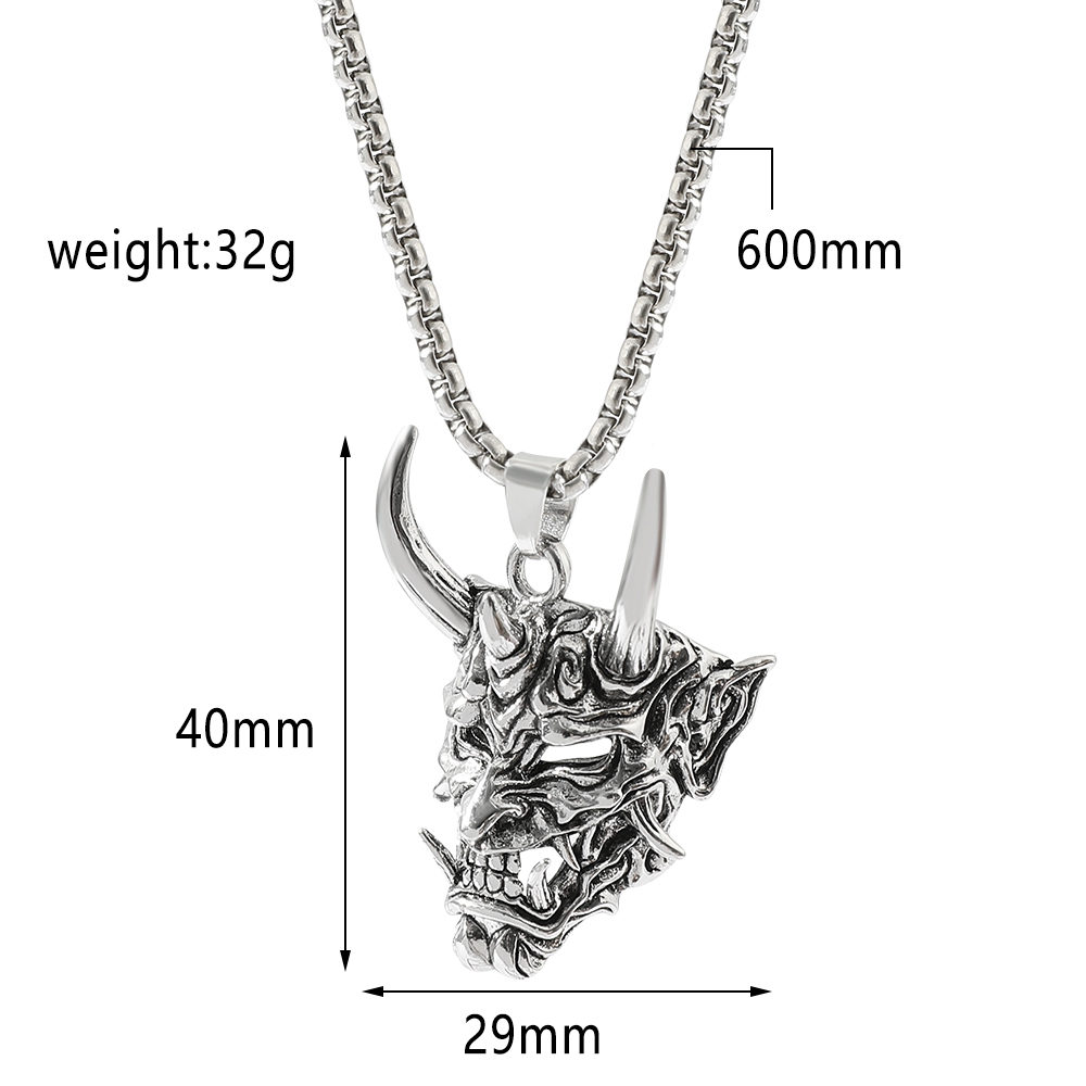 قلادة قناع الشبح الجذابة بتصمي - مراجعة Men Accessories In Silver وسعره