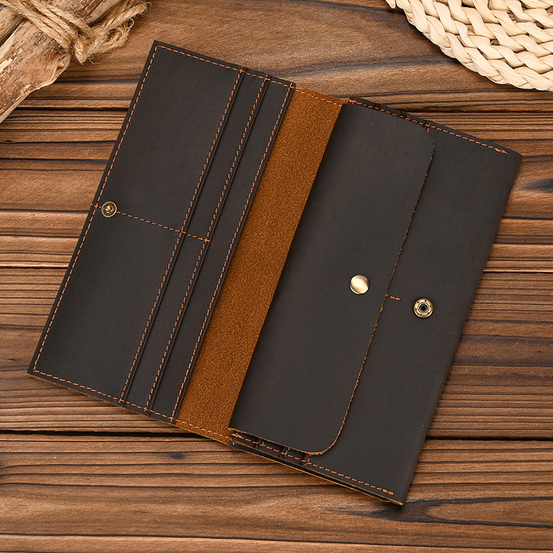 محفظة رجالية طويلة من جلد كريز - مراجعة Coin Holder Men وسعره