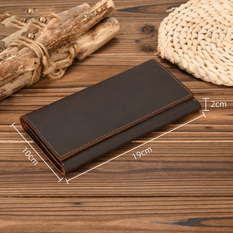 محفظة رجالية طويلة من جلد كريز - مراجعة Coin Holder Men وسعره