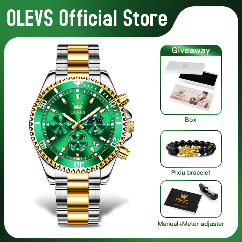 ساعة OLEVS 2870 للرجال، ساعة ف - مراجعة Men'S Accessories Luxury Brands وسعره